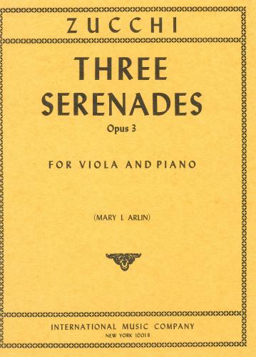 Zucchi: 3 Serenades Opus 3 for Viola published by IMC