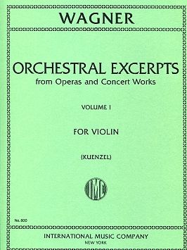 Wagner: Orchestral Excerpts Volume 1 for Violin published by IMC