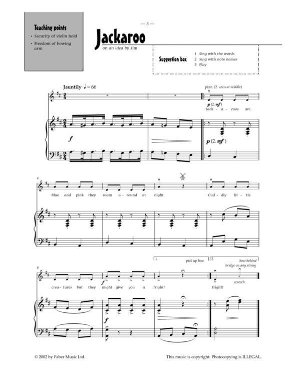 Jackaroo for Violin published by Faber | Forwoods ScoreStore