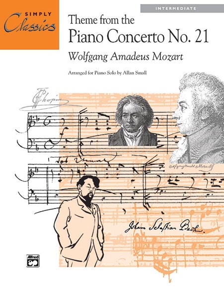 Mozart: Theme from Piano Concerto No. 21 for Easy Piano published by Alfred