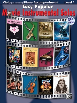 Easy Popular Movie Solos Level 1 - Viola published by Alfred (Book & CD)