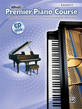 Alfred's Premier Piano Course:  Lesson 3 (Book & CD)