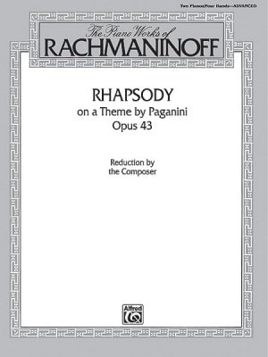Rachmaninov: Rhapsody on a Theme by Paganini Opus 43 for Two Pianos published by Alfred