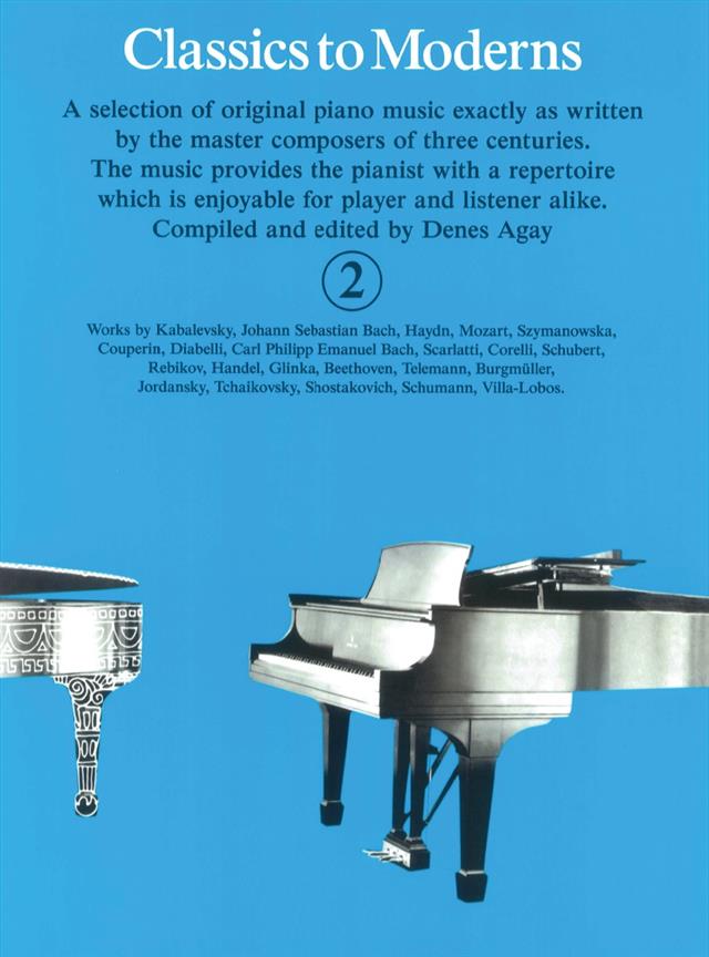 Classics To Moderns 2 for Piano published by York