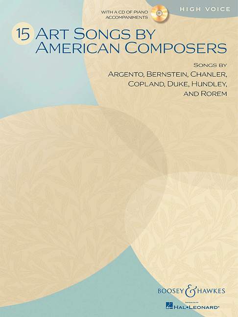 15 Art Songs by American Composers - High published by Boosey & Hawkes (Book & CD)
