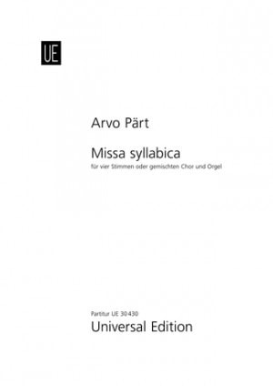 Part: Missa Syllabica published by Universal Edition - Vocal Score