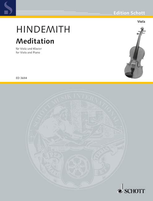 Hindemith: Meditation for Viola published by Schott