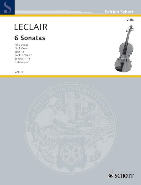 Leclair: Six Sonatas Opus 12 Volume 1 for 2 Violas published by Schott