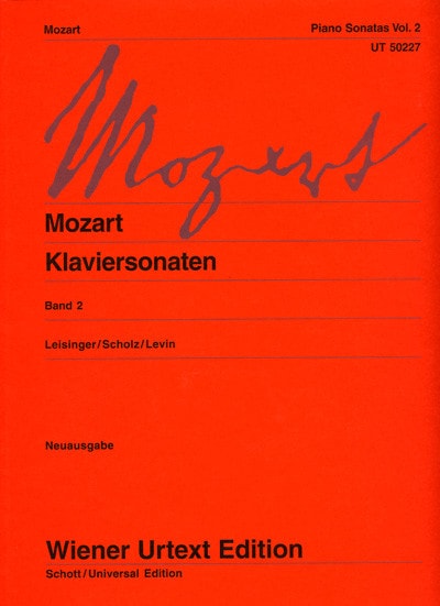 Mozart: Piano Sonatas Volume 2 published by Wiener Urtext