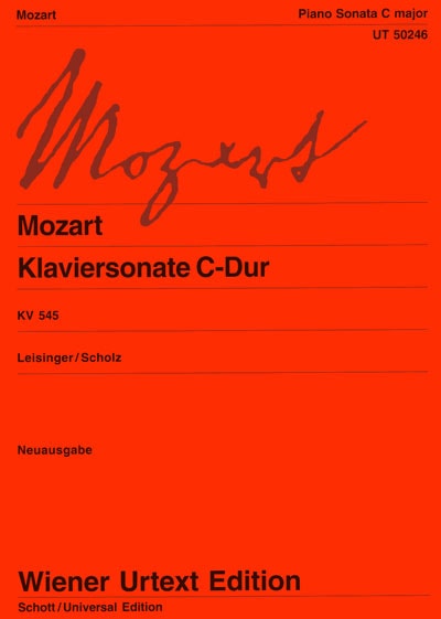 Mozart: Sonata in C K545 for Piano published by Wiener Urtext