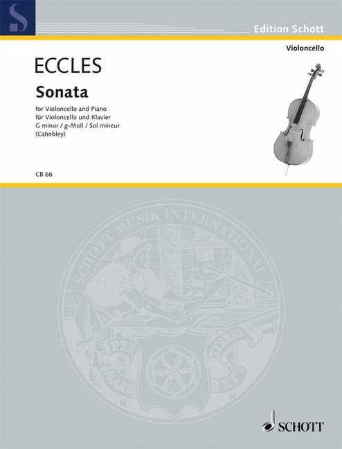 Eccles: Sonata in G Minor for Cello published by Schott