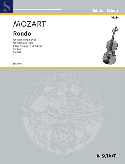 Mozart: Rondo in C K373 for Violin published by Schott
