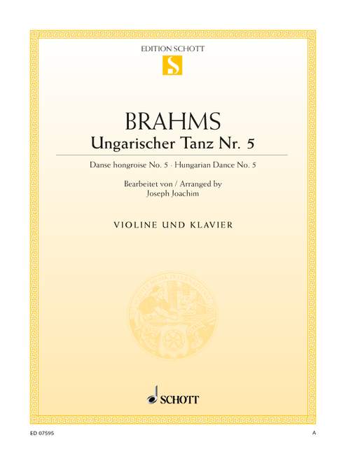 Brahms: Hungarian Dance Number 5 for Violin published by Schott