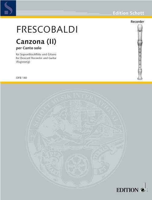 Frescobaldi: Canzona (II) for Descant Recorder & Guitar published by Schott