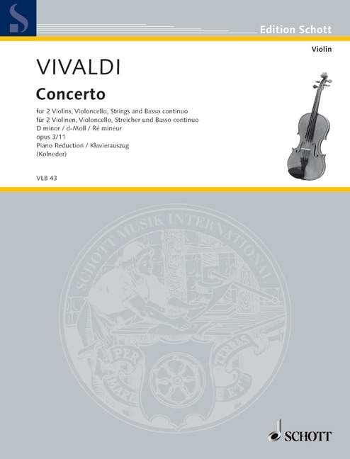Vivaldi: L'Estro Armonico Opus 3/11 RV565 for 2 Violins and Cello published by Schott
