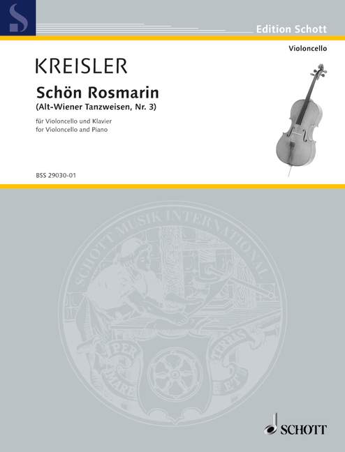 Kreisler: Schon Rosmarin for Violin published by Schott
