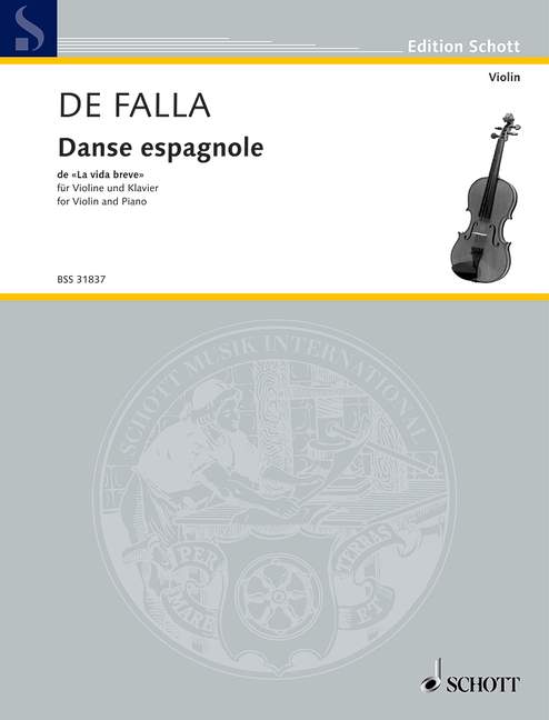 Falla: Danse Espagnole for Violin published by Schott