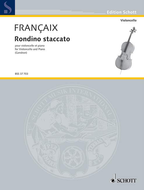 Francaix: Rondino Staccato for Cello published by Schott