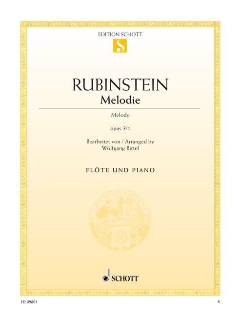 Rubinstein: Melody Opus 3/1 for Flute published by Schott