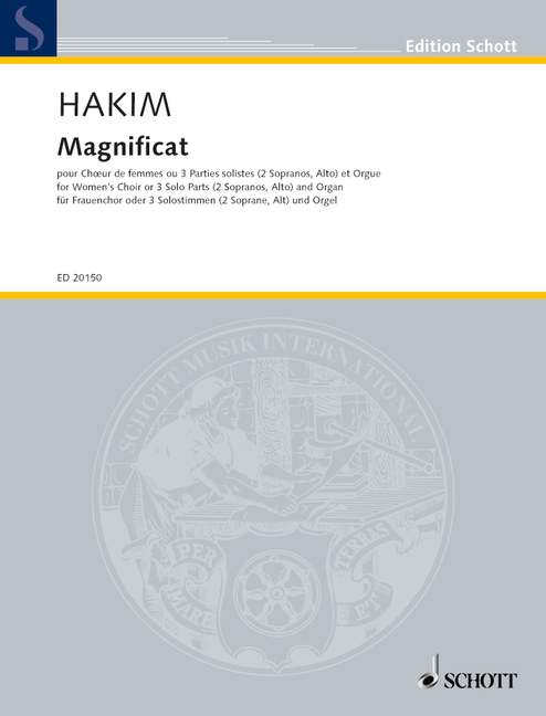 Hakim: Magnificat SSA & Organ published by Schott