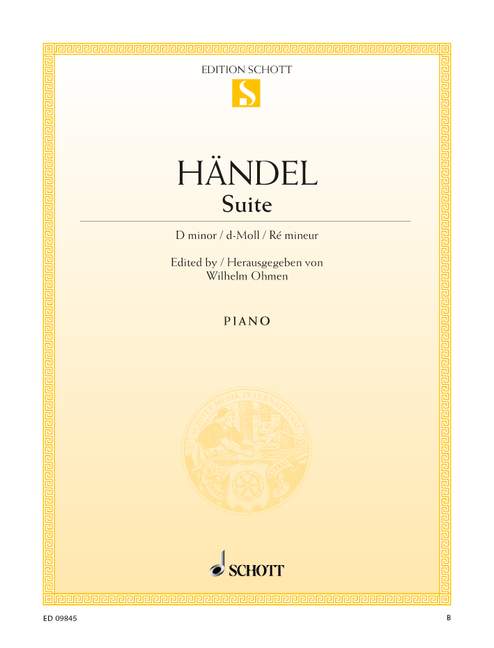 Handel: Suite in D minor for piano for Piano published by Schott