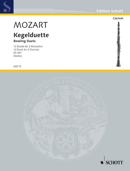 Mozart: Bowling Duets K487 for 2 Clarinets published by Schott