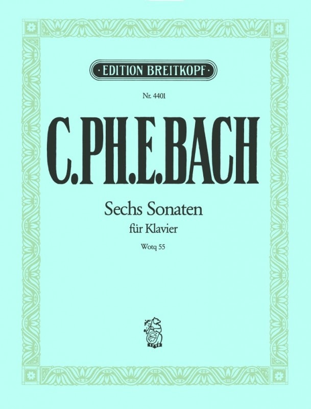 C P E Bach: 6 Piano Sonatas Wq 55 published by Breitkopf