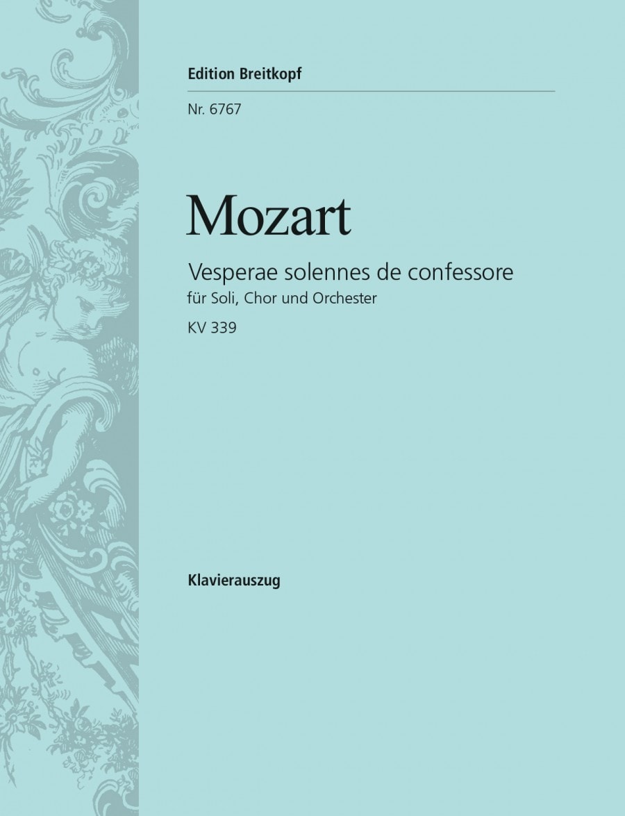 Mozart: Vesperae Solennes de Confessore K339 published by Breitkopf - Vocal Score