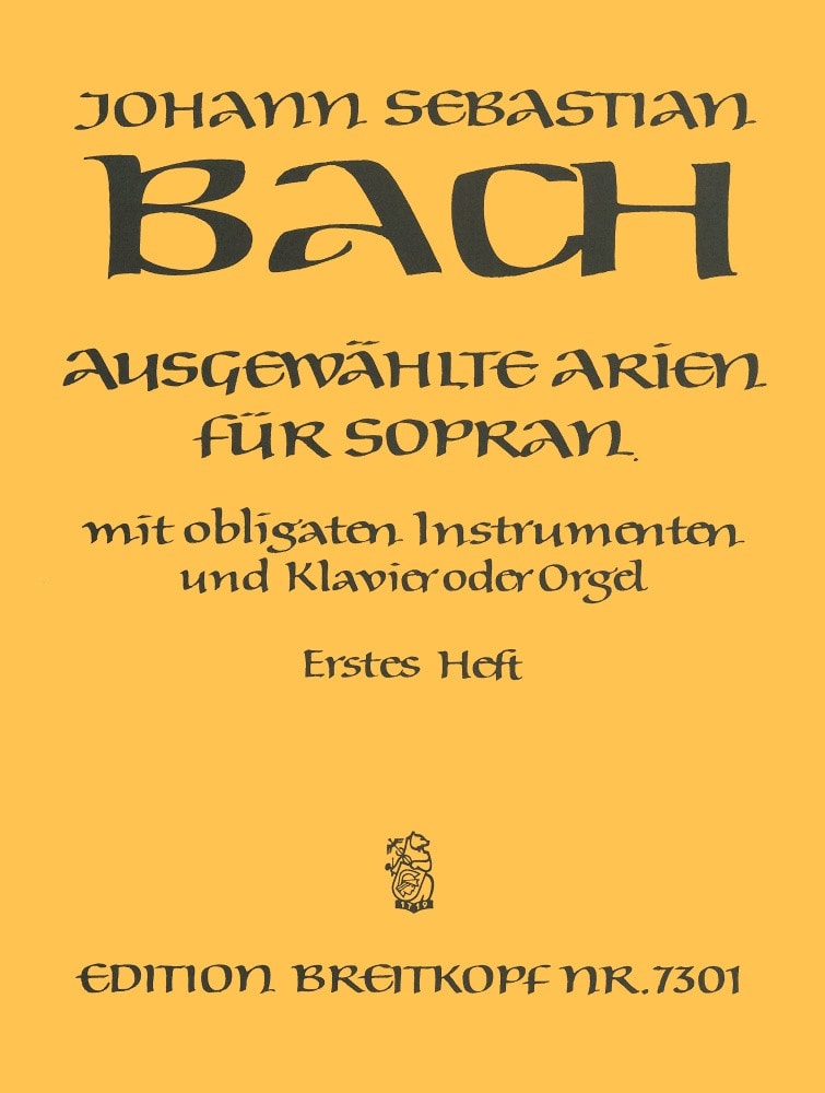 Bach: Selected Arias for Soprano Volume 1 published by Breitkopf
