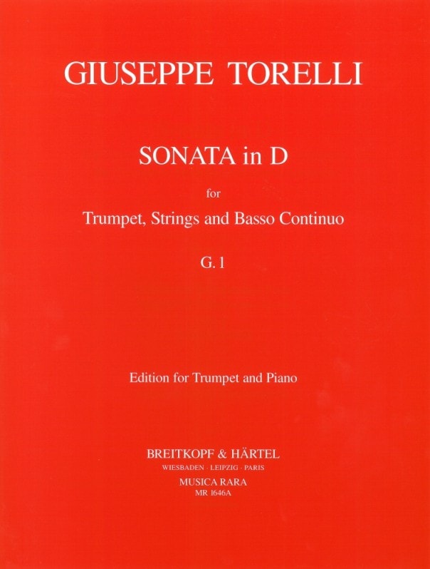 Torelli: Sonata in D Major for Trumpet published by Breitkopf