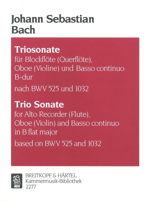 Bach: Trio Sonata in Bb published by Breitkopf