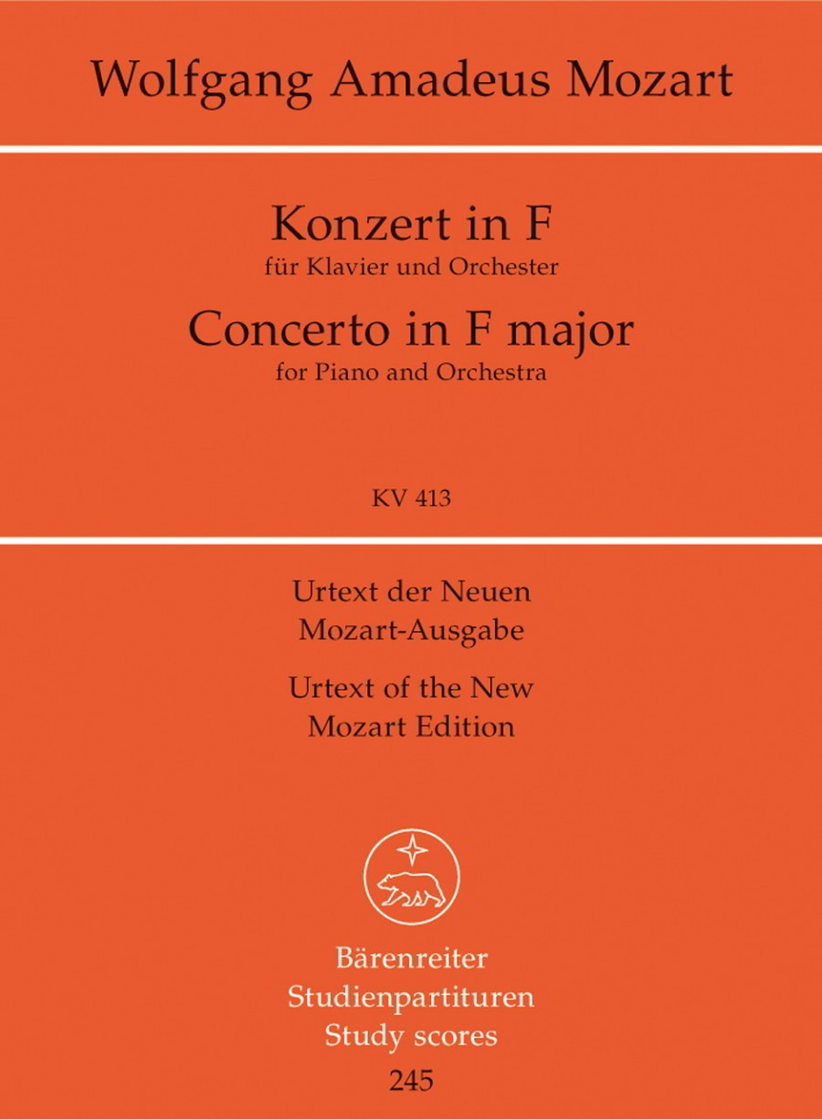 Mozart: Piano Concerto No 11 in F K413 (Study Score) published by Barenreiter