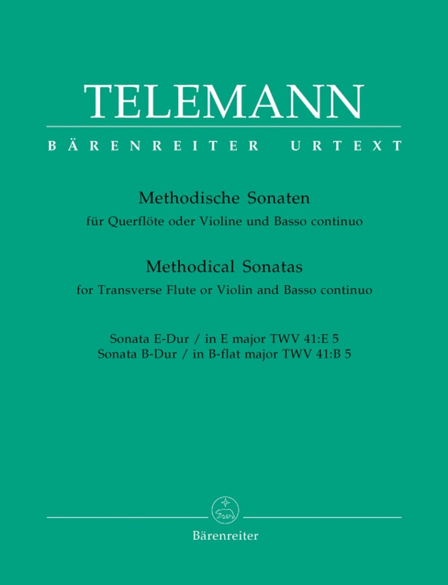 Telemann: Twelve Methodical Sonatas for Flute (Violin) and Continuo Volume 5 published by Barenreiter