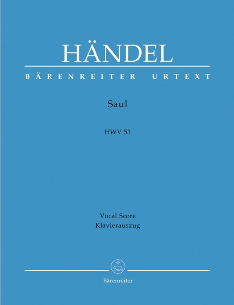 Handel: Saul Oratorio published by Barenreiter Urtext - Vocal Score ...