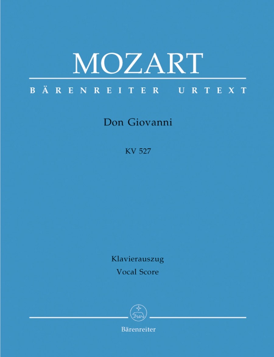Mozart: Don Giovanni (complete opera) (K527) published by Barenreiter Urtext - Vocal Score
