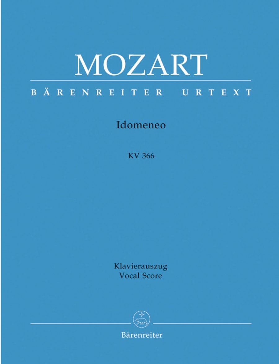 Mozart: Idomeneo (complete opera) (K366) published by Barenreiter Urtext - Vocal Score