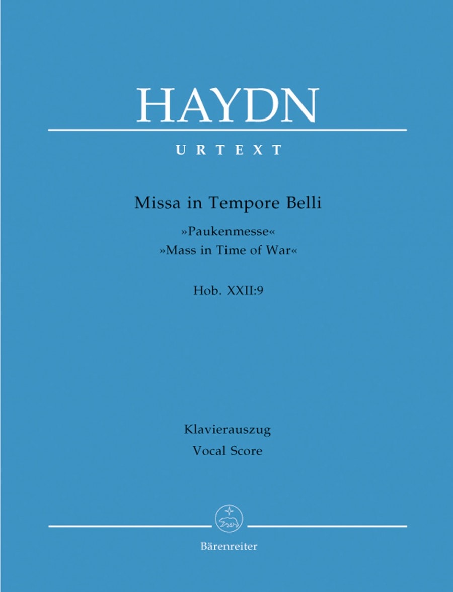 Haydn: Missa in Tempore Belli (Paukenmesse/Mass in Time of War) (HobXXII:9) published by Barenreiter Urtext - Vocal Score