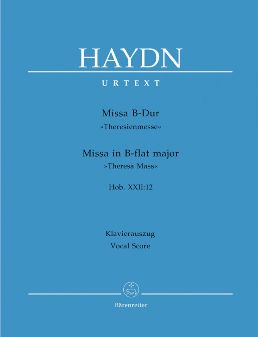 Haydn: Mass in B-flat (Theresien-Messe) (HobXXII:12) published by Barenreiter Urtext - Vocal Score