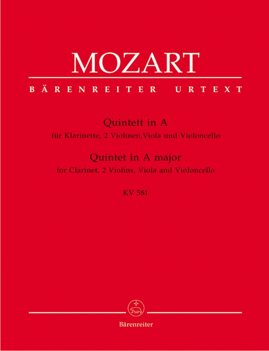 Mozart: Clarinet Quintet KV 581 published by Barenreiter