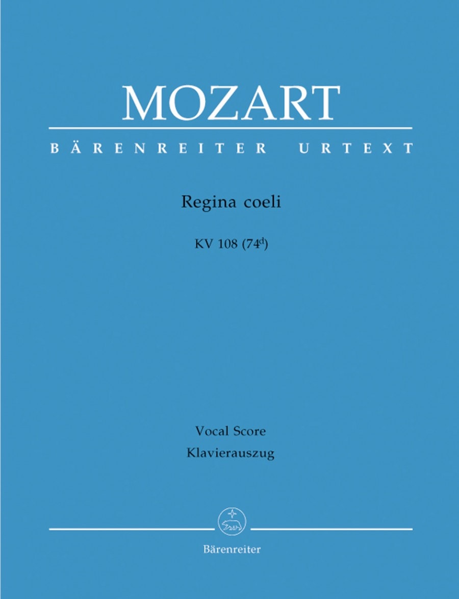 Mozart: Regina Coeli in C (K108) published by Barenreiter Urtext - Vocal Score