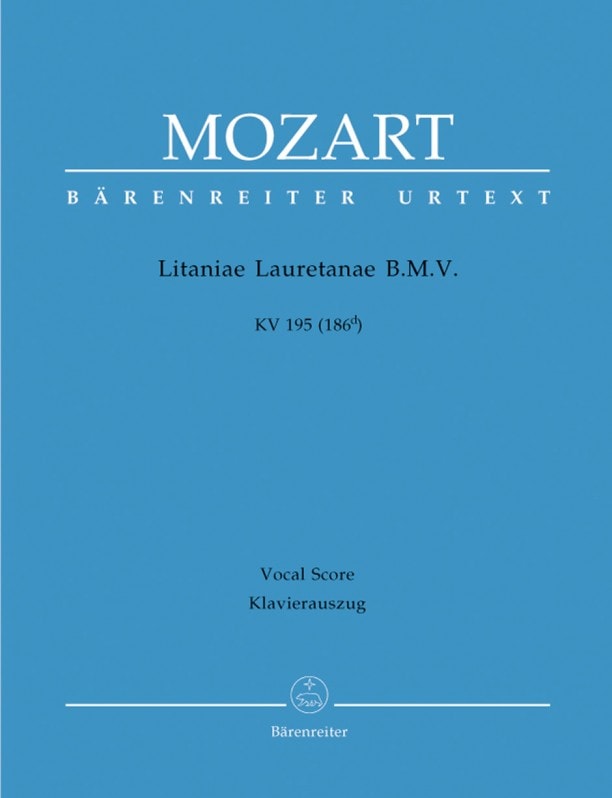 Mozart: Litaniae Lauretanae BMV in D (K195) published by Barenreiter Urtext - Vocal Score