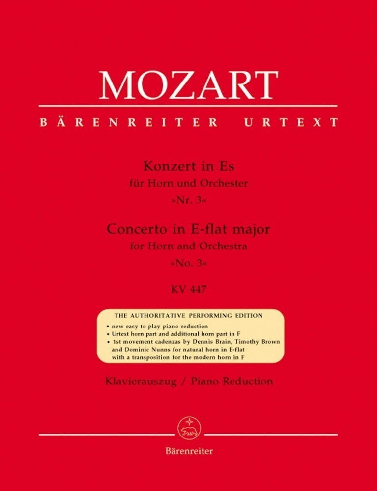 Forwoods ScoreStore Mozart Concerto No 3 in Eb KV447 for Horn
