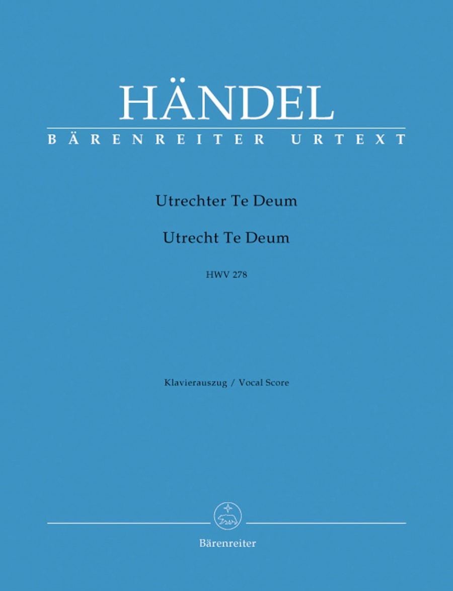 Handel: Utrecht Te Deum (HWV 278) published by Barenreiter Urtext - Vocal Score