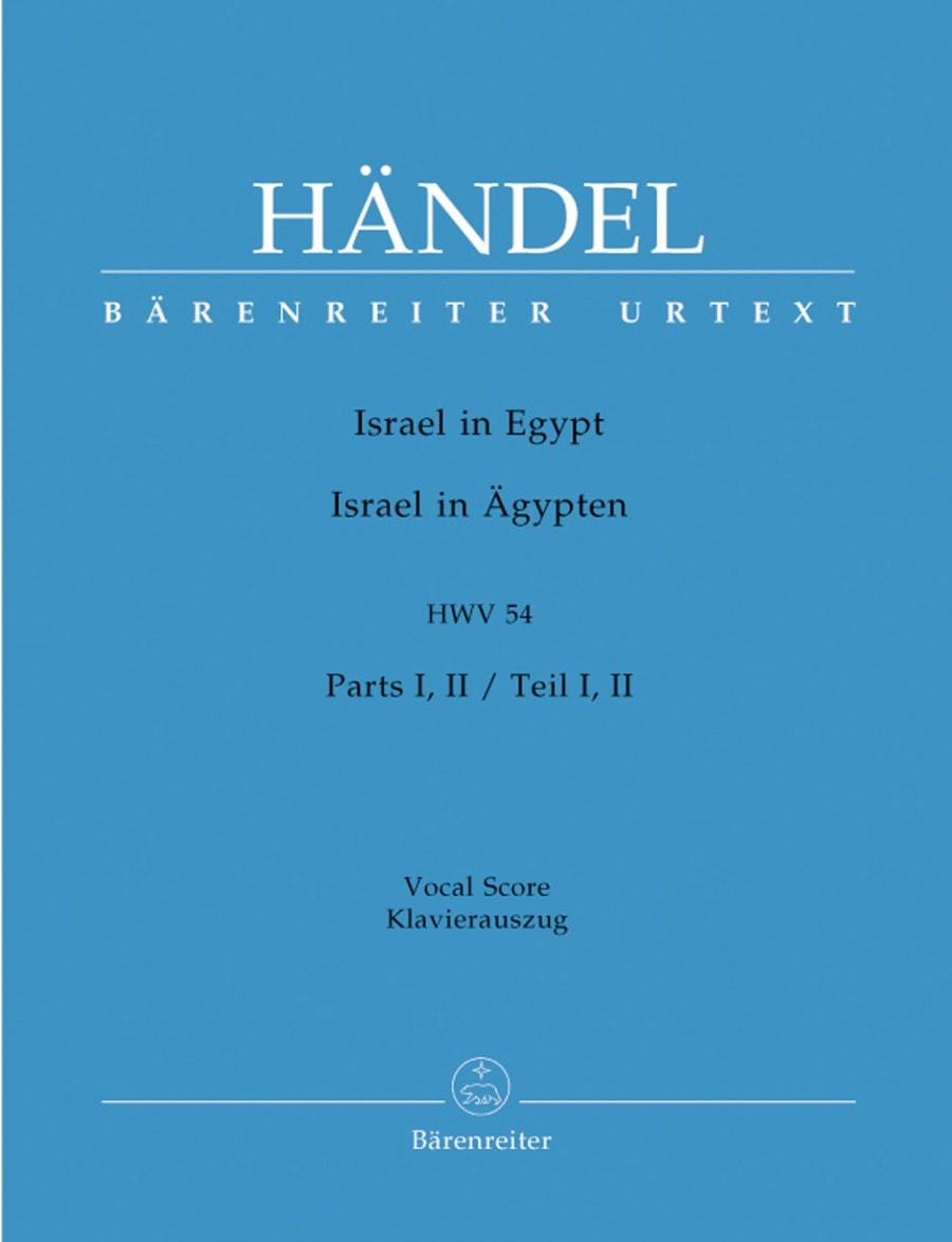 Handel: Israel in Egypt (HWV 54) published by Barenreiter Urtext - Vocal Score