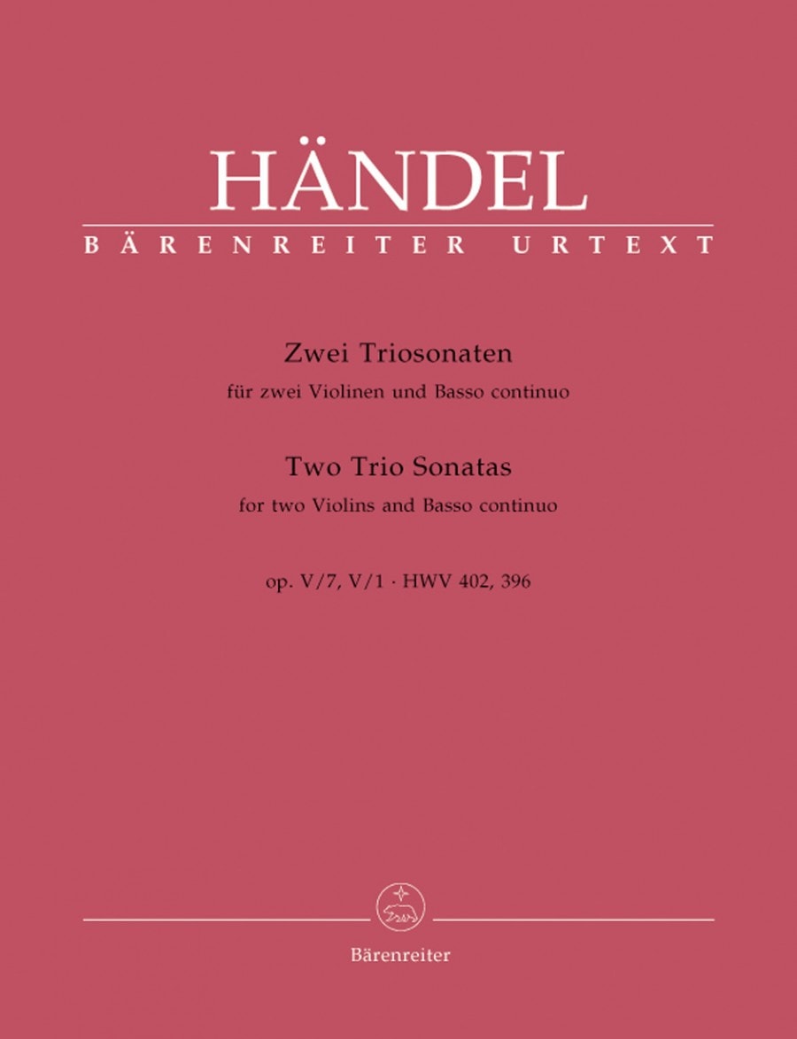 Handel: Two Trio Sonatas Opus 5 published by Barenreiter