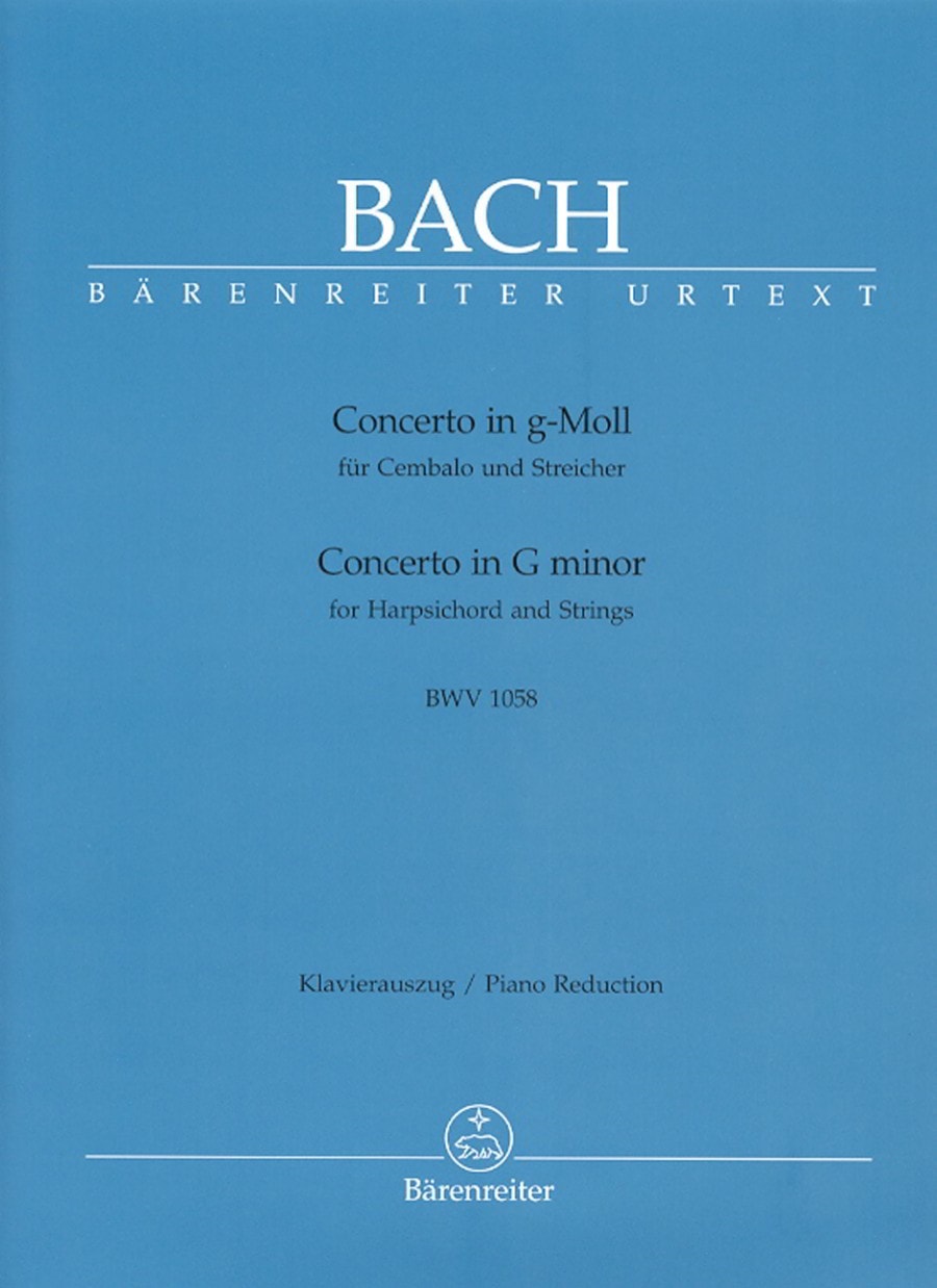 Bach: Concerto for Keyboard No.7 in G minor (BWV 1058) published by Barenreiter