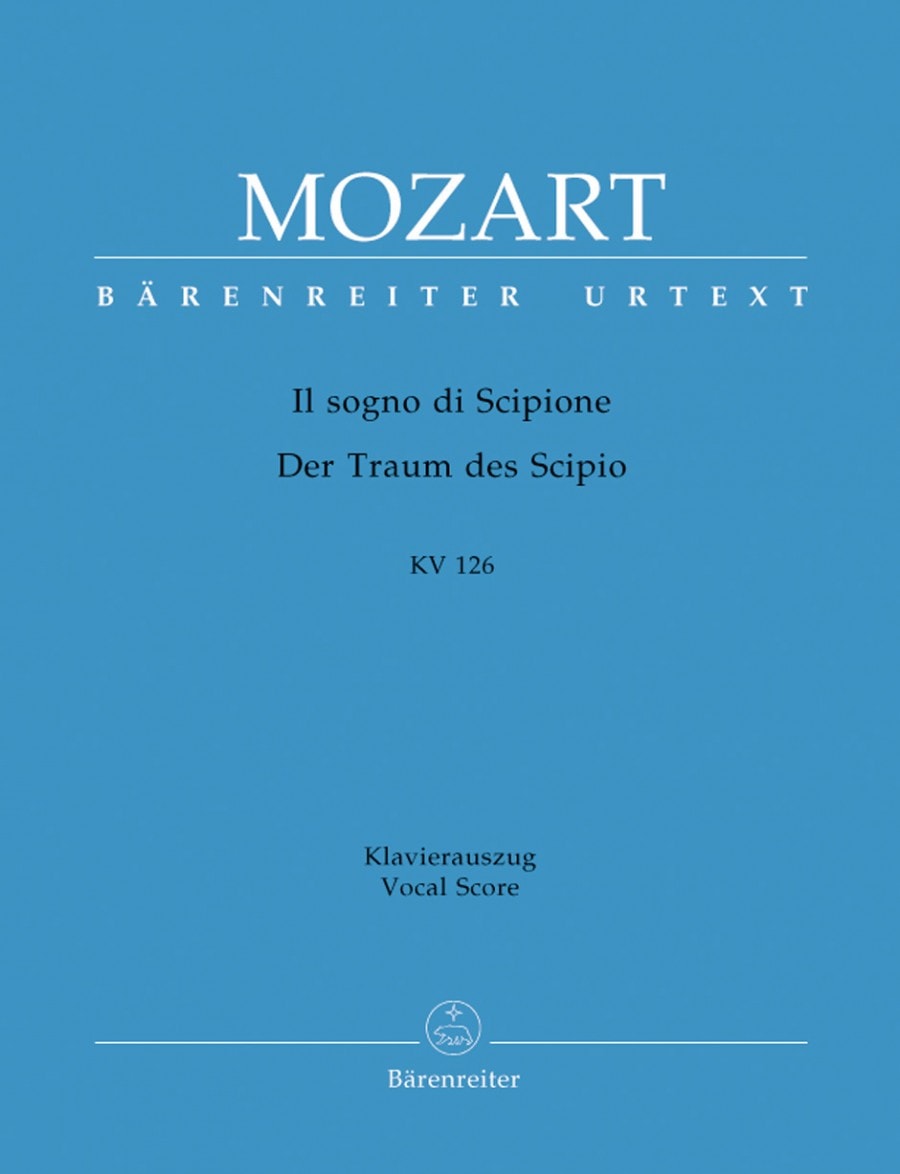 Mozart: Il sogno di Scipione Azione teatrale (K126) published by Barenreiter Urtext - Vocal Score