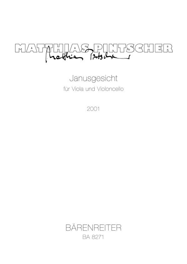 Pintscher: Janusgesicht for Viola and Cello published by Barenreiter