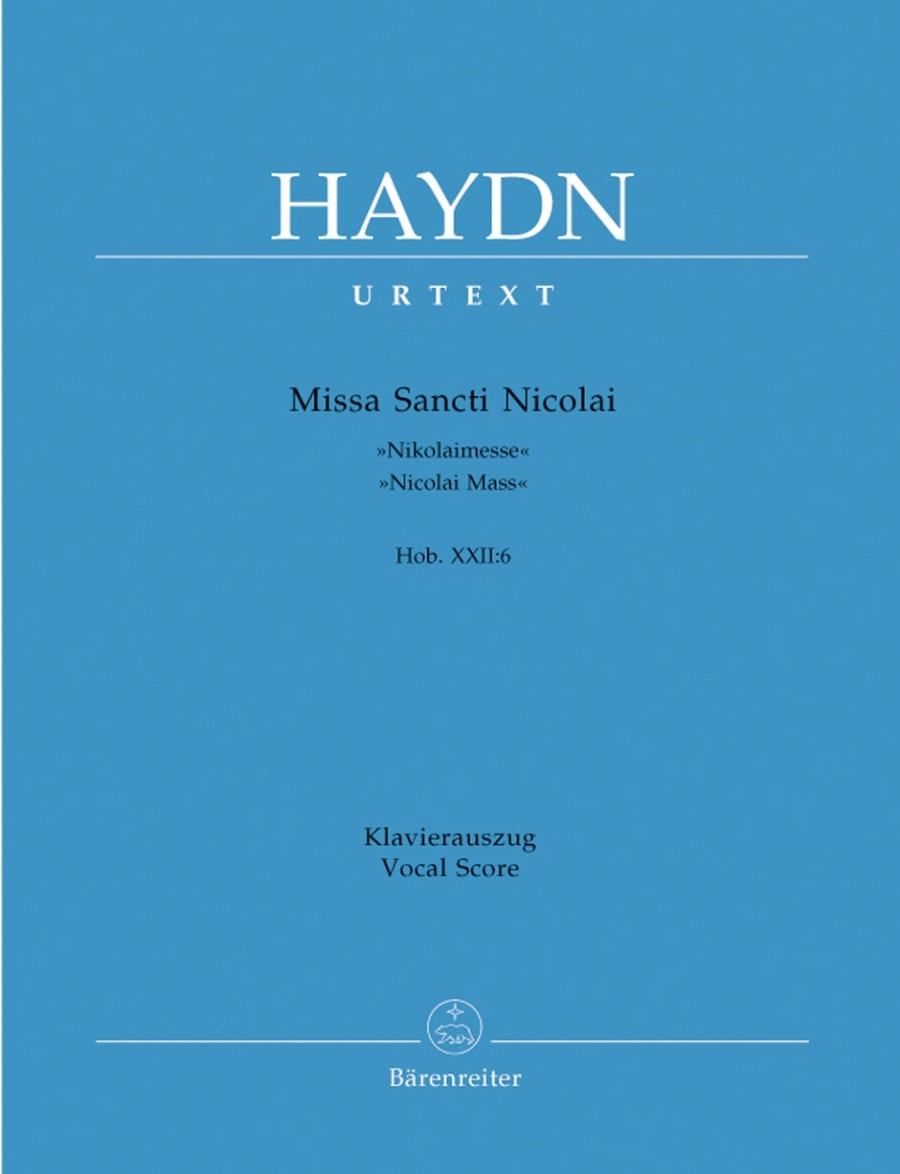 Haydn: Missa Sancti Nicolai (St Nicholas Mass) (HobXXII:6) published by Barenreiter Urtext - Vocal Score