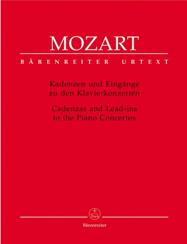 Mozart: Cadenzas and Lead-ins to the Piano Concertos for Piano published by Barenreiter
